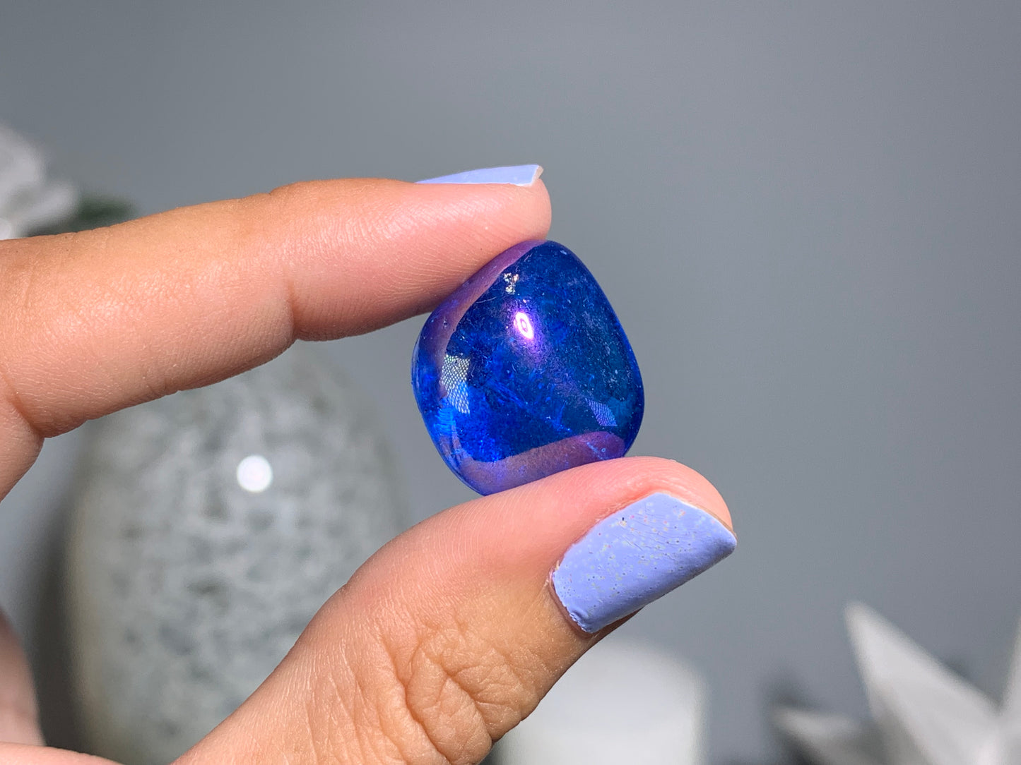 Tumbled Blue Aura Quartz