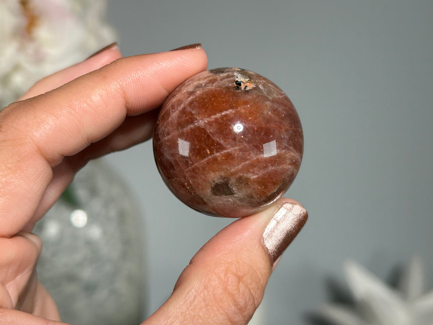 Confetti Sunstone Sphere (1.4", 35mm)