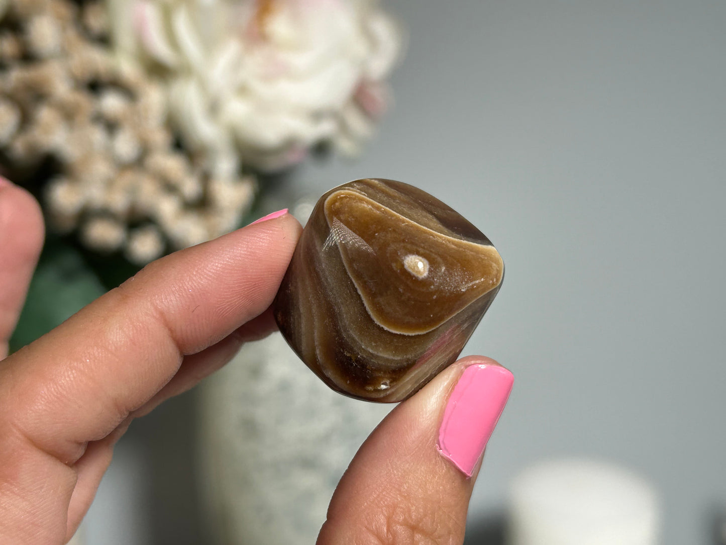 Tumbled Coffee Calcite Large