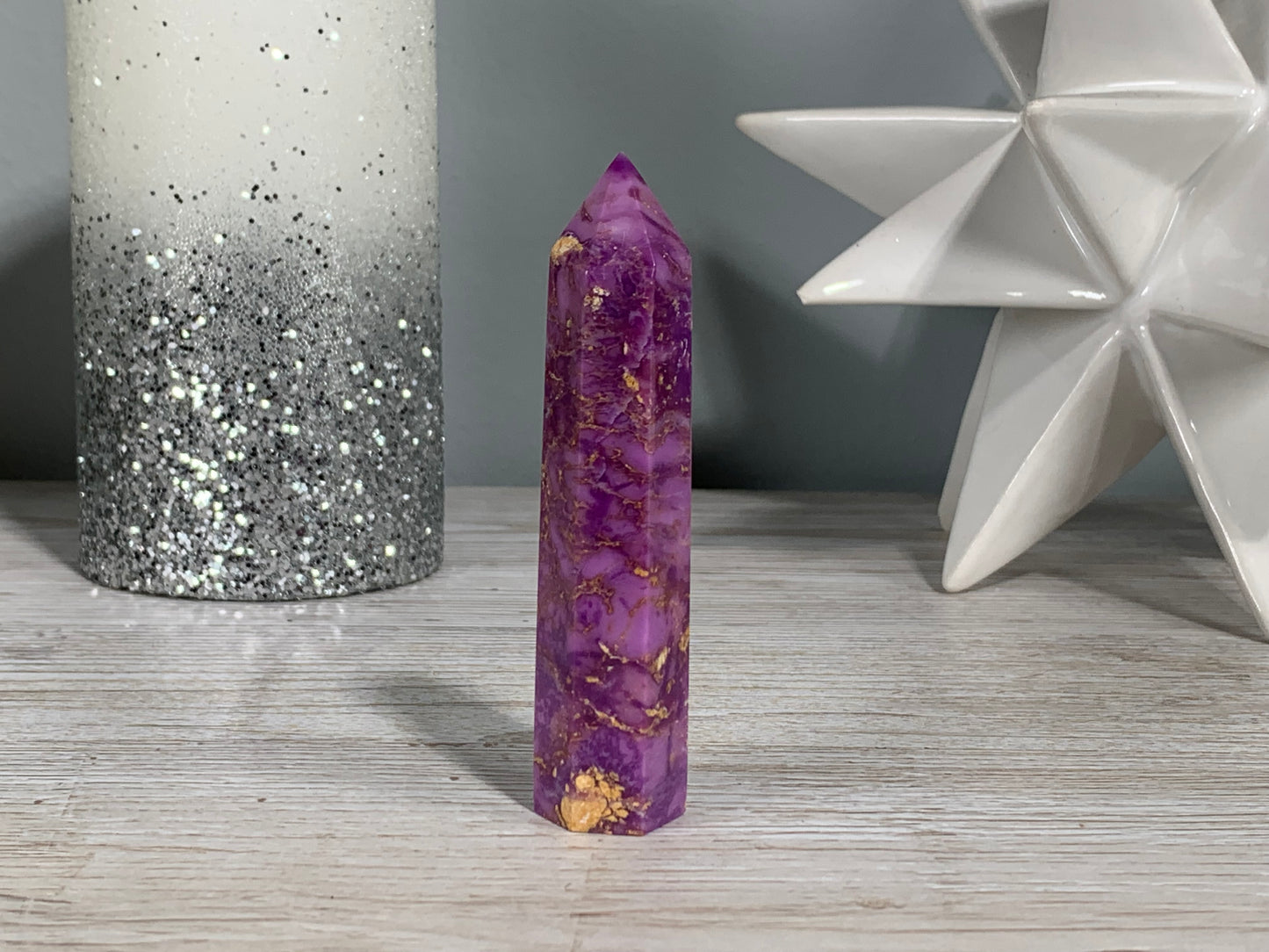 Purple Phosphosiderite Tower (3.7" 94mm)