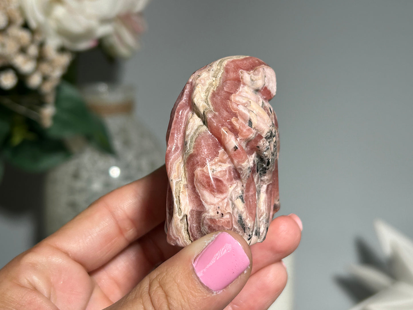 Rhodochrosite Octopus (2.2", 55mm)