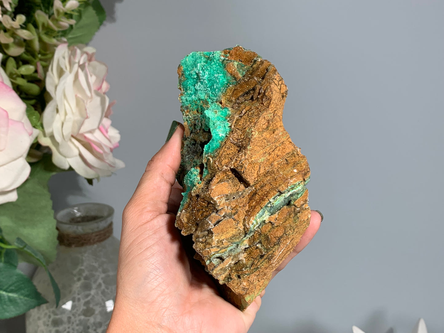 Druzy Chrysoprase (5.4", 136mm)