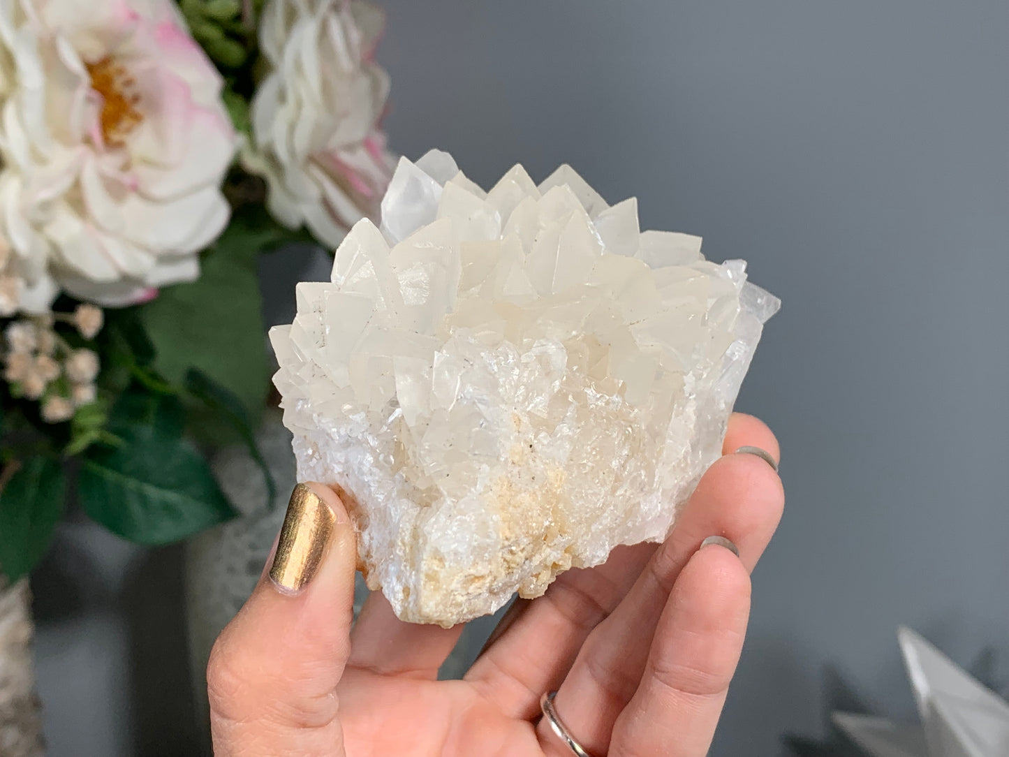 Natural Premium Calcite Flower (3.6", 92mm)