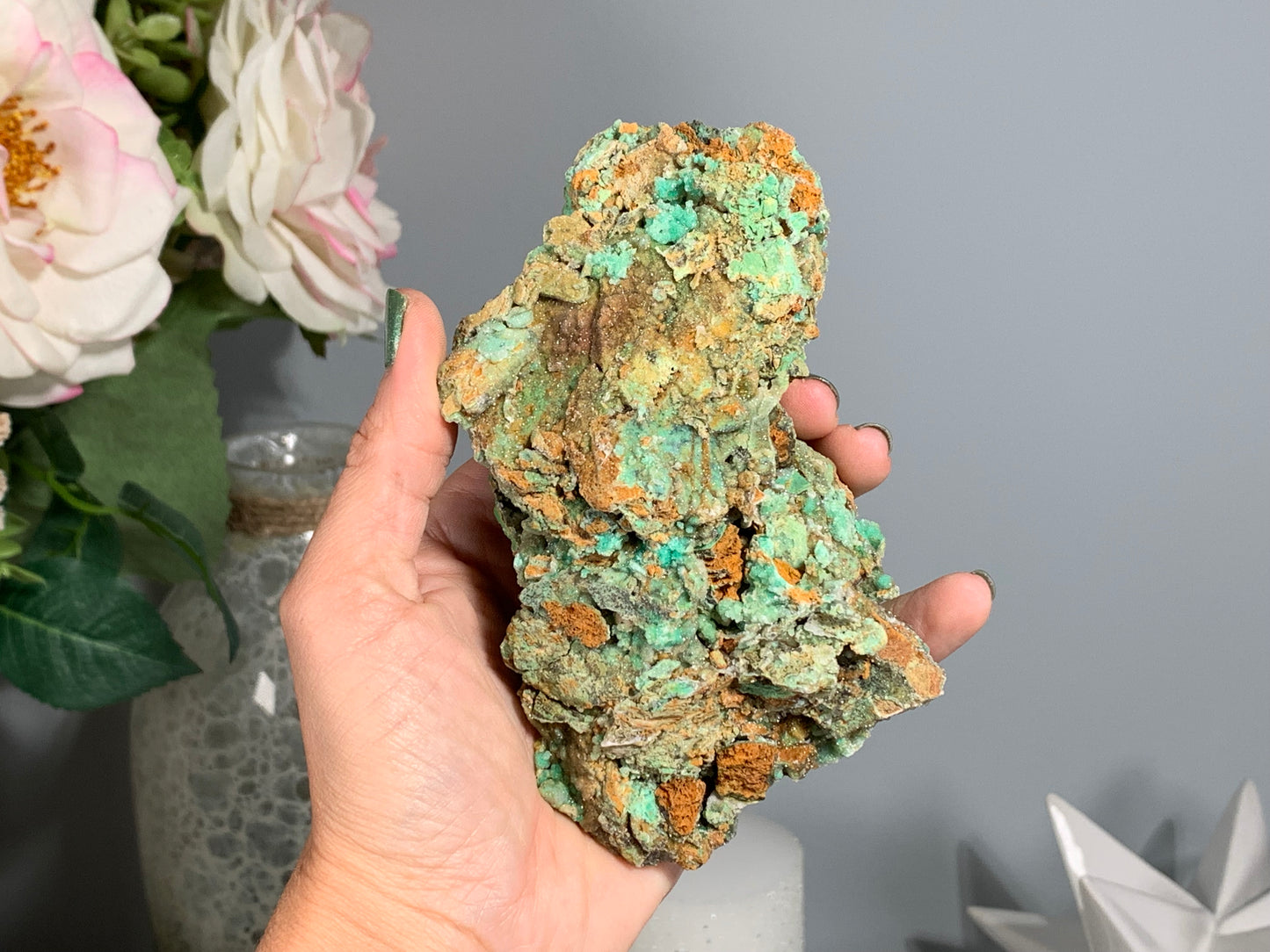 Druzy Chrysoprase (5.2", 131mm)