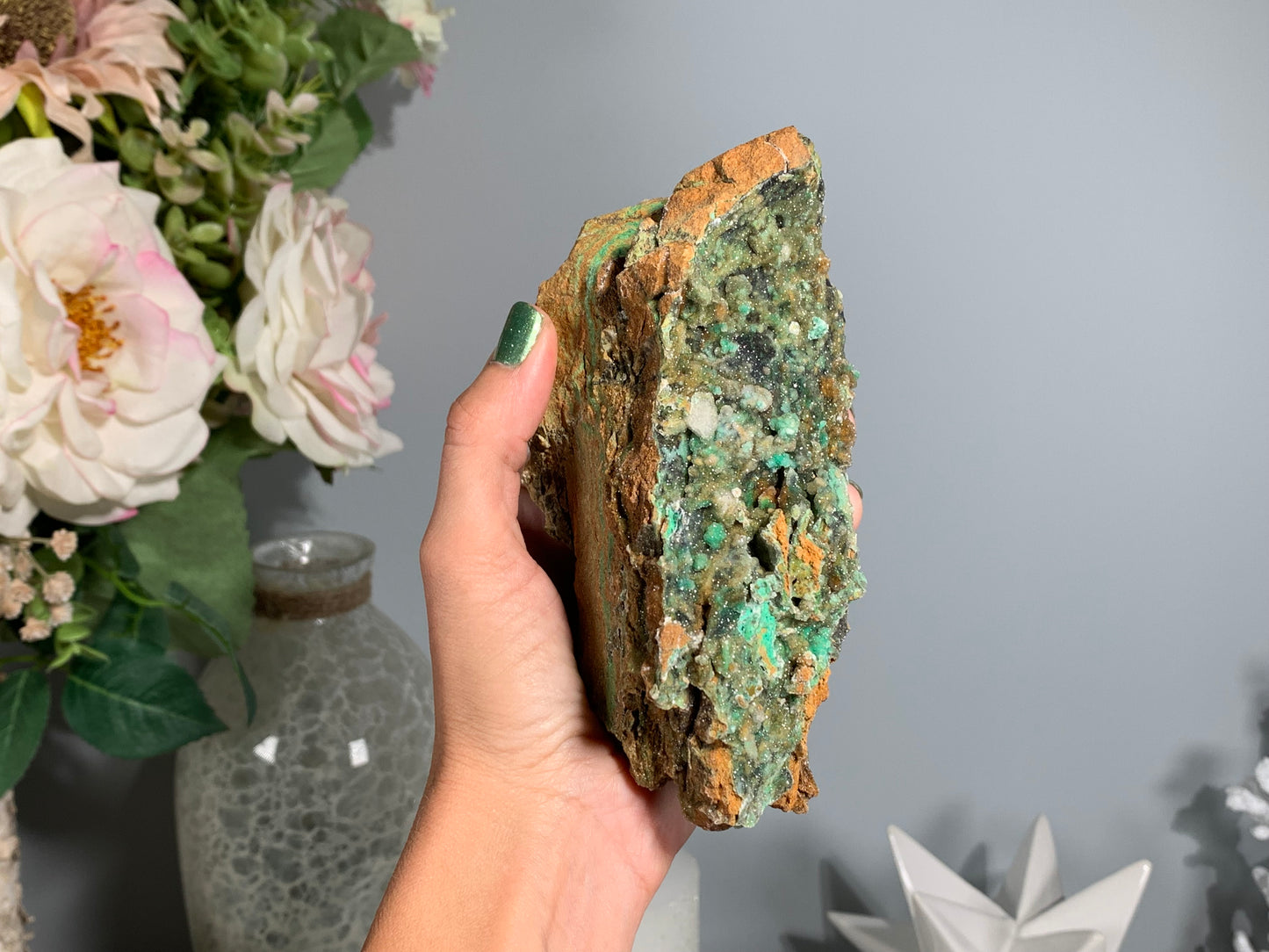 Druzy Chrysoprase (5.75", 146mm)