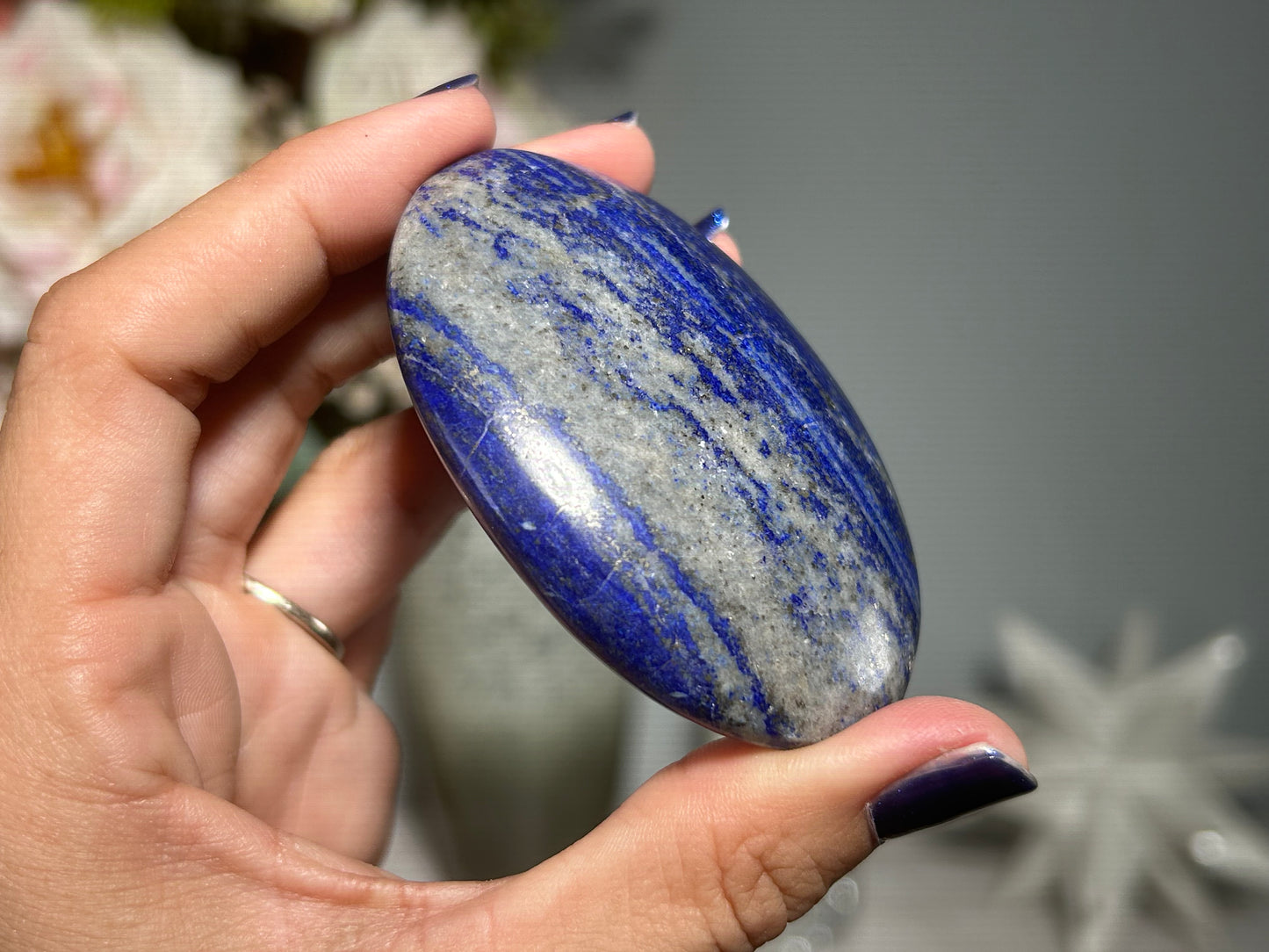 Lapis Lazuli Palm Stone (2.7", 69mm)