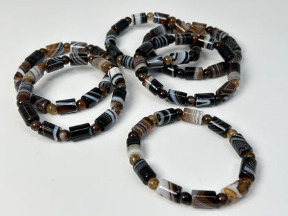 Onyx Cylinder Bracelet