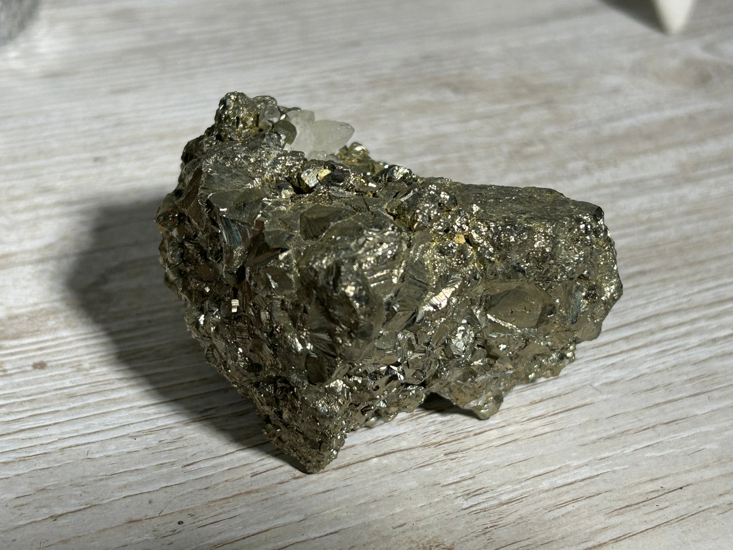 Pyrite Cluster with Quartz Inclusion (3", 76mm)
