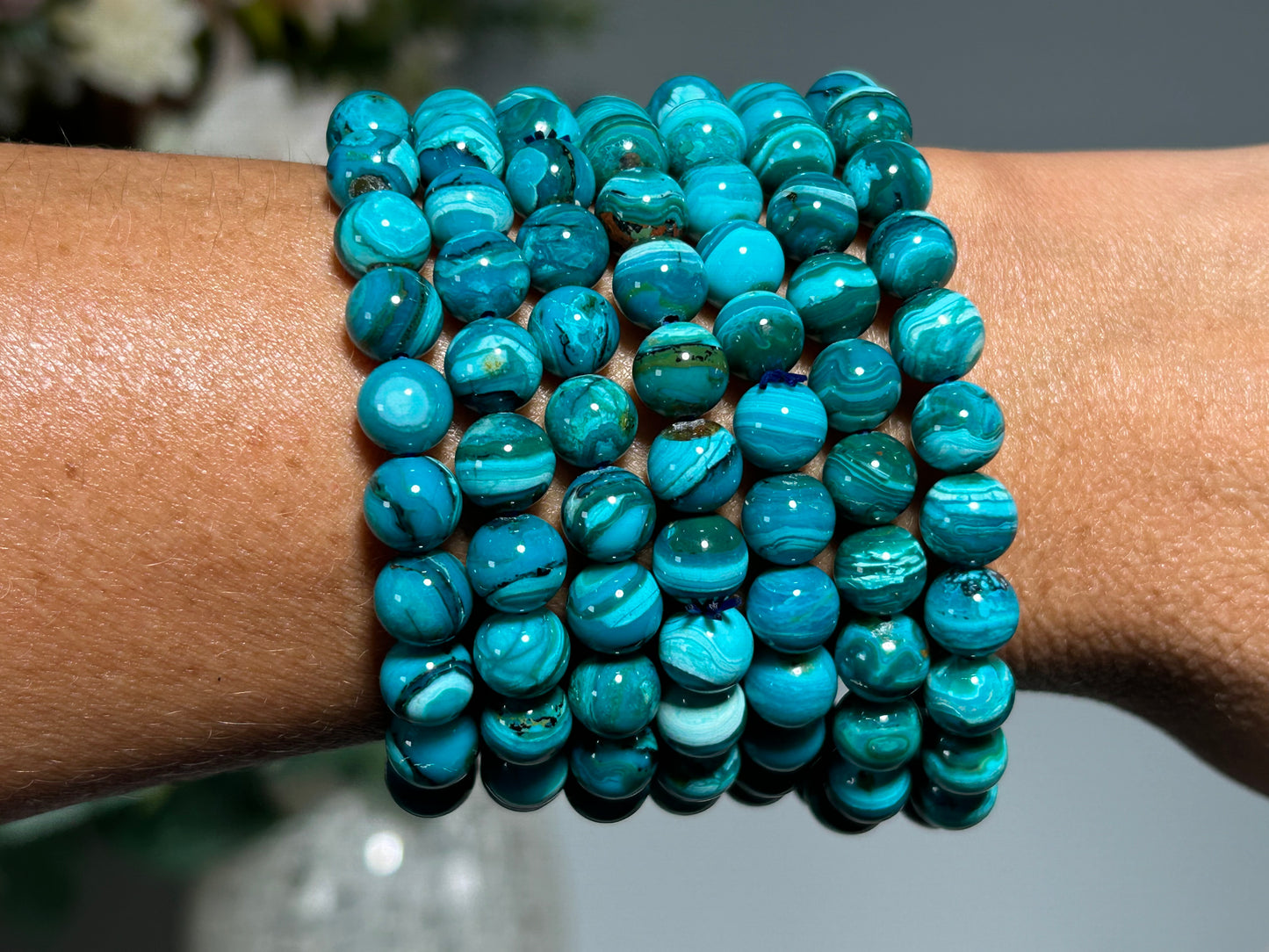 8mm Chrysocolla Bracelet