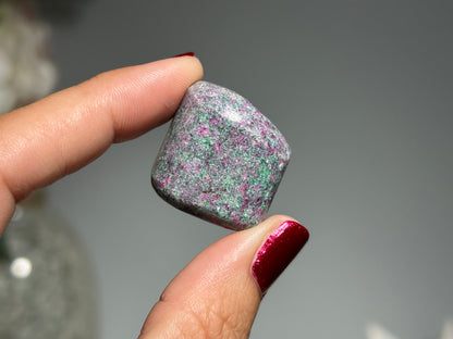 Tumbled Ruby in Kyanite or Fuchsite