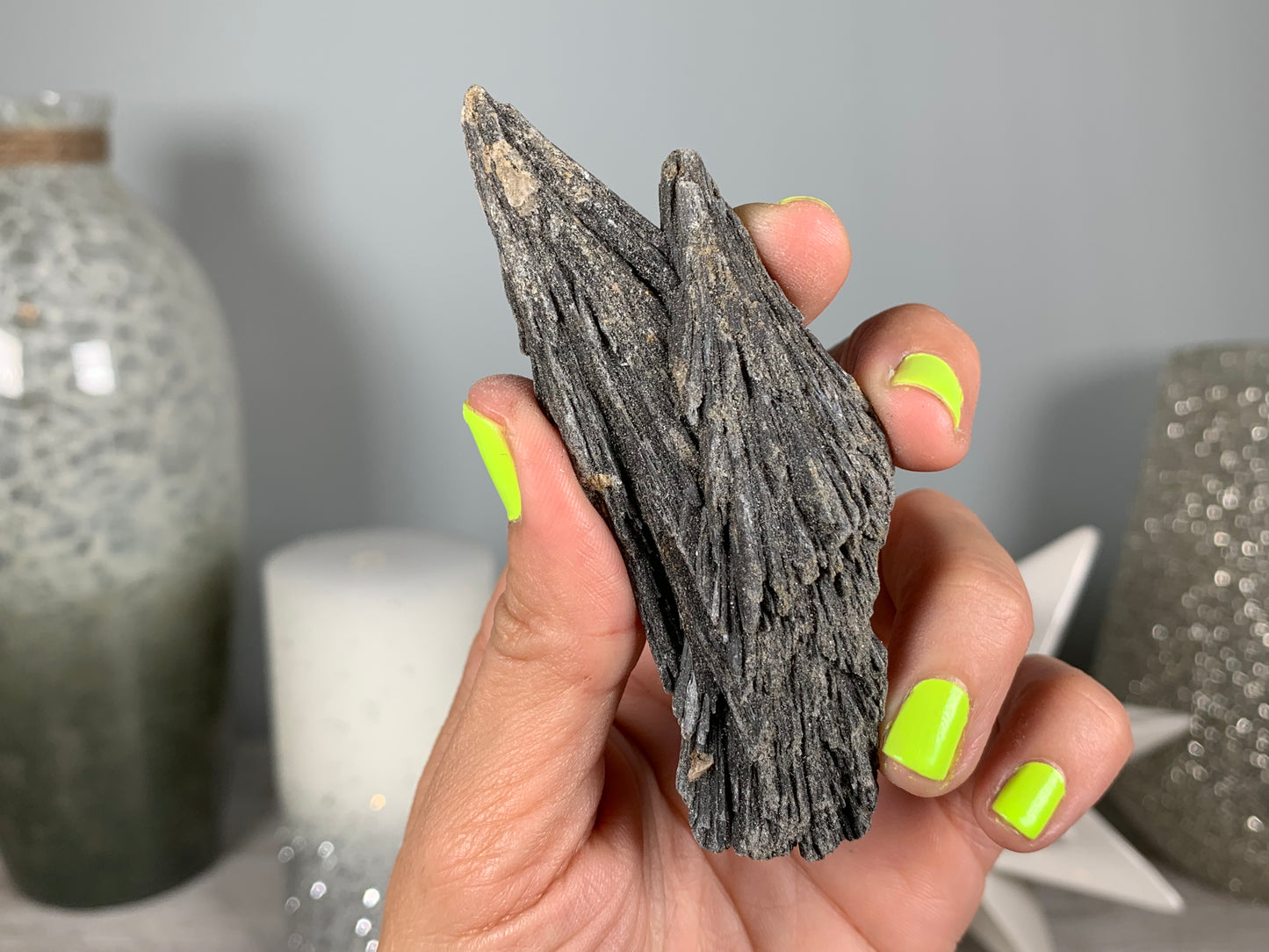 Black Kyanite Fan Large