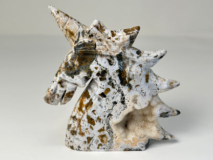 Druzy Ocean Jasper Unicorn (5", 127mm)