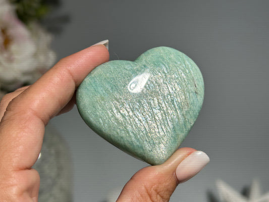 Amazonite Heart (2.2", 57mm)