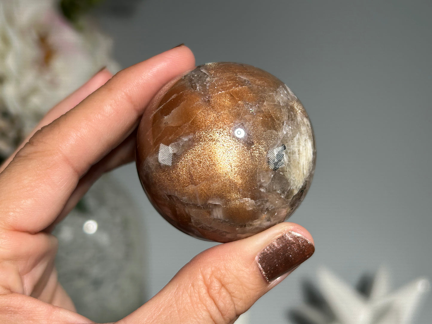 Confetti Sunstone Sphere ( 1.8", 47mm)