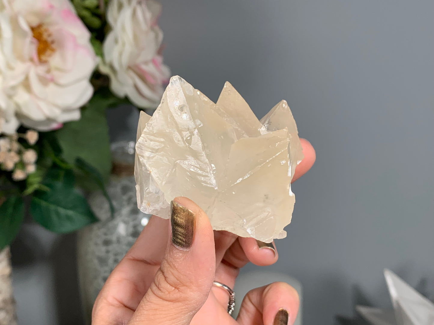 Natural Premium Calcite Flower (2.5", 63mm)