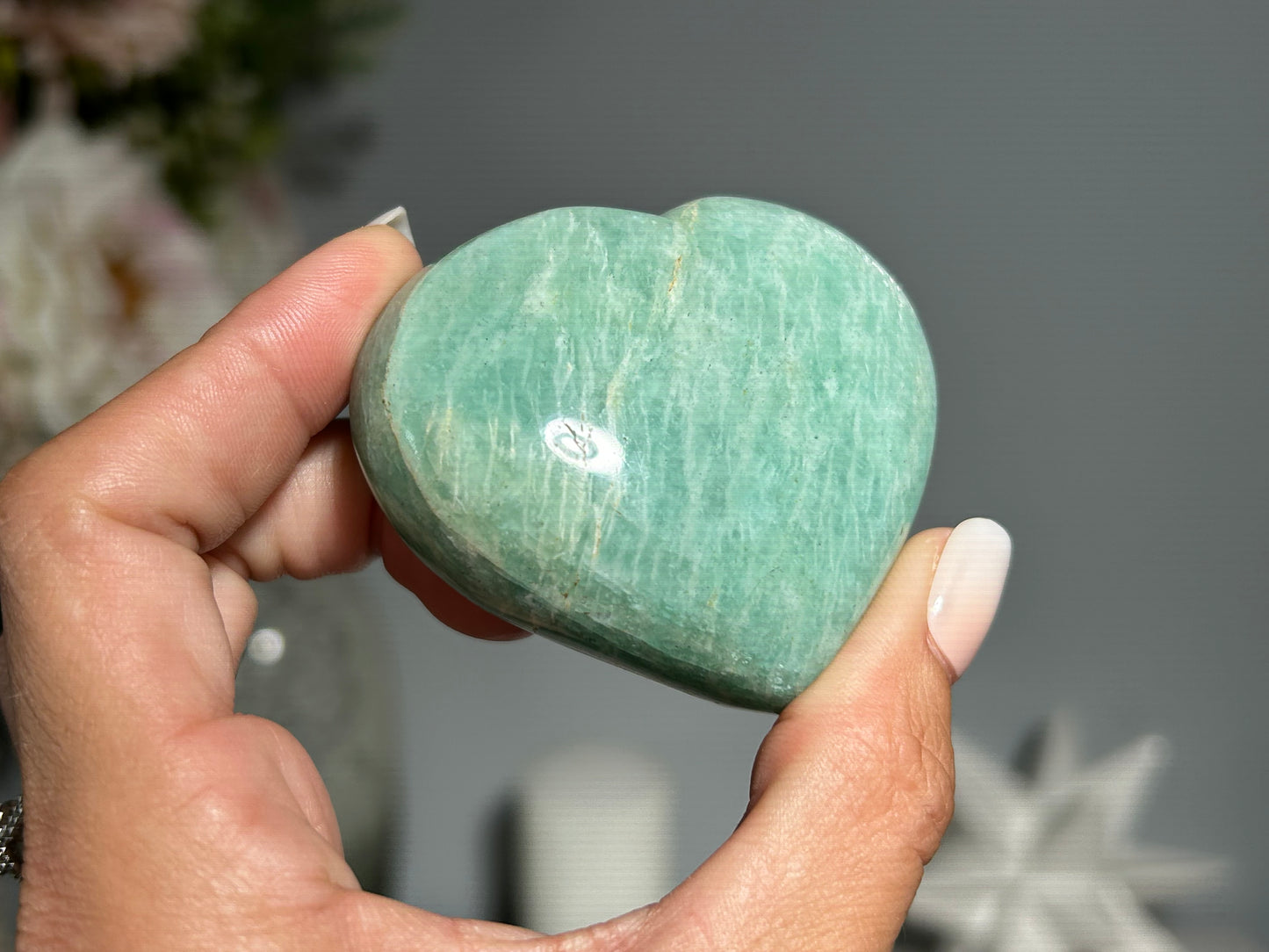 Amazonite Heart (2.5", 63mm)