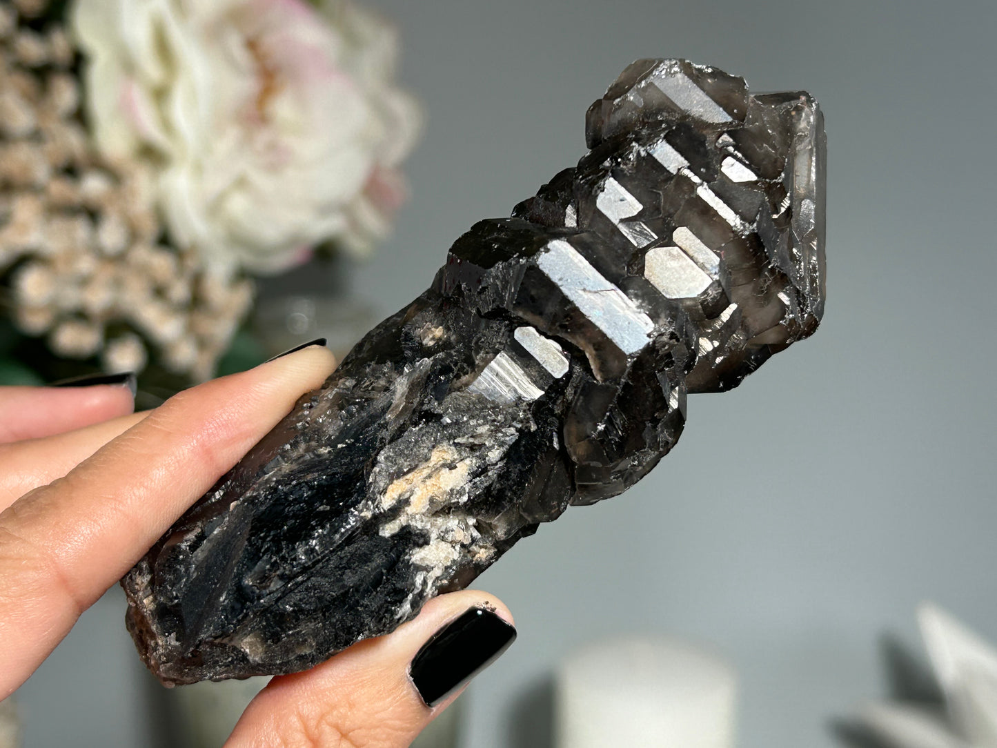 Smoky Elestial Quartz (4.3", 109mm)