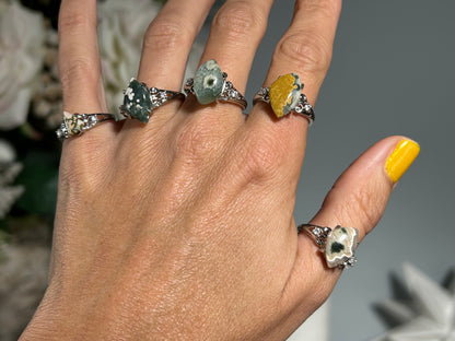 8th Vein Ocean Jasper Adjustable Ring