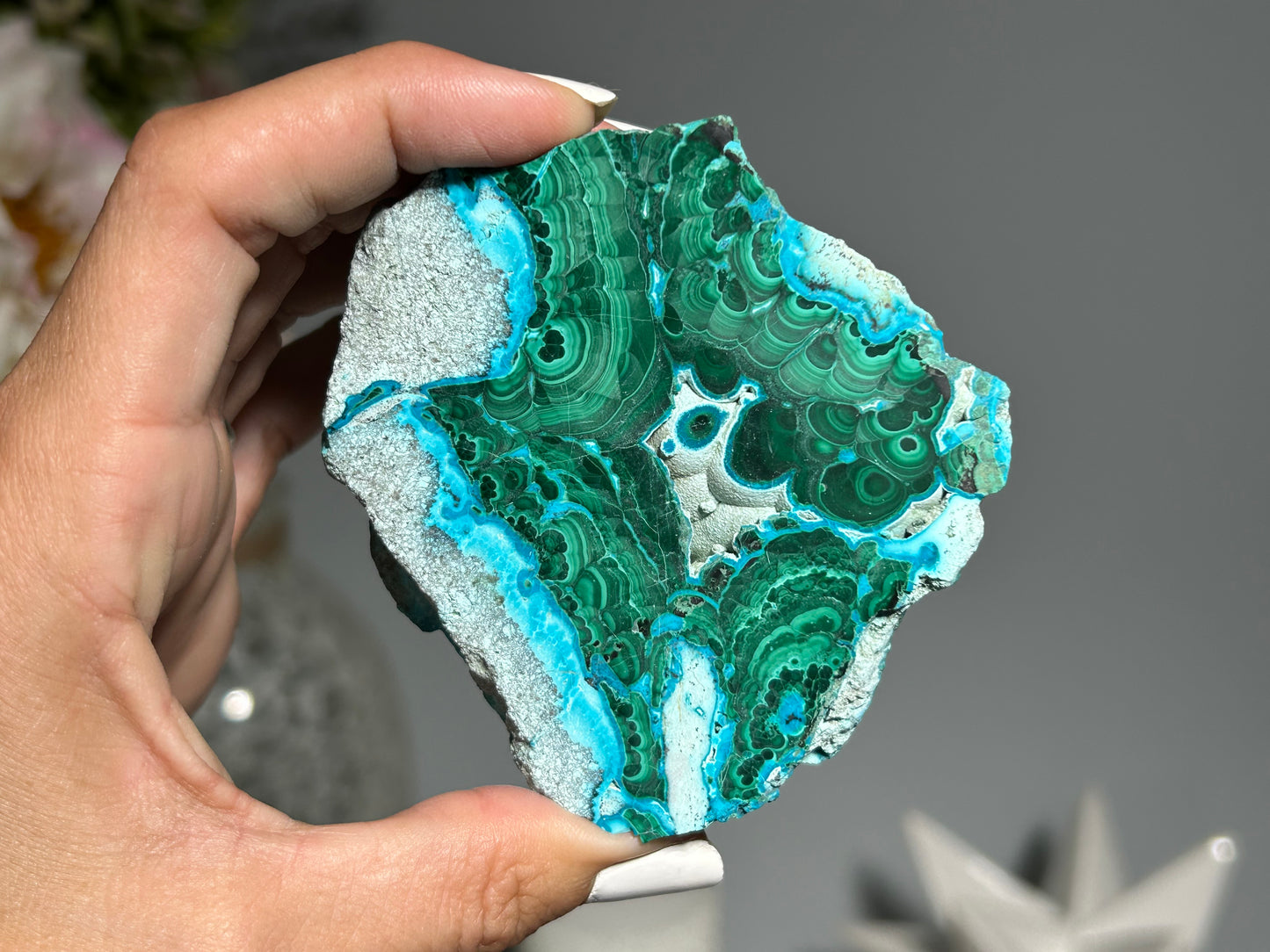 Malachite Chrysocolla Slab (2.9", 74 mm)