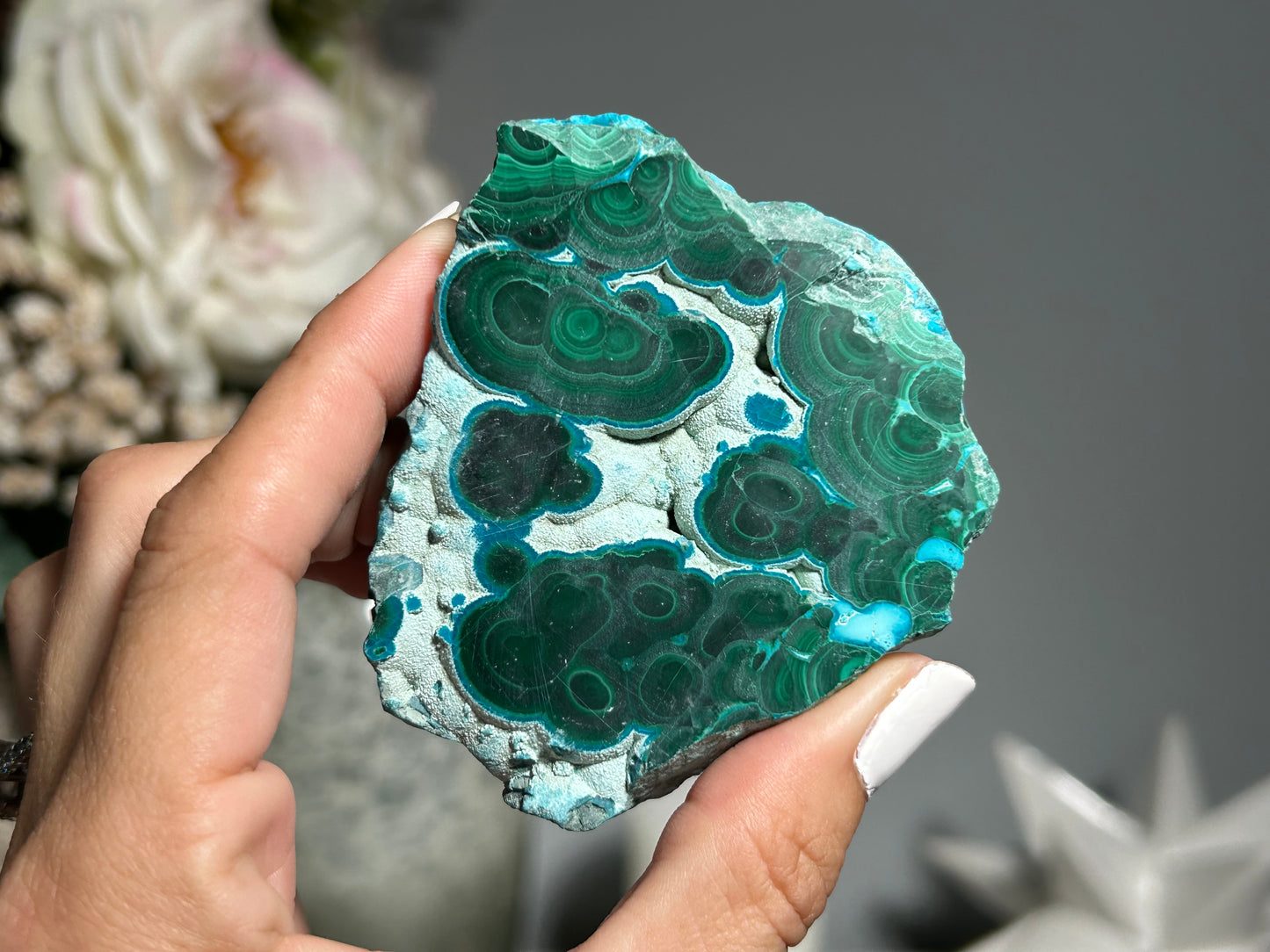 Malachite Chrysocolla Slab (2.8", 71 mm)