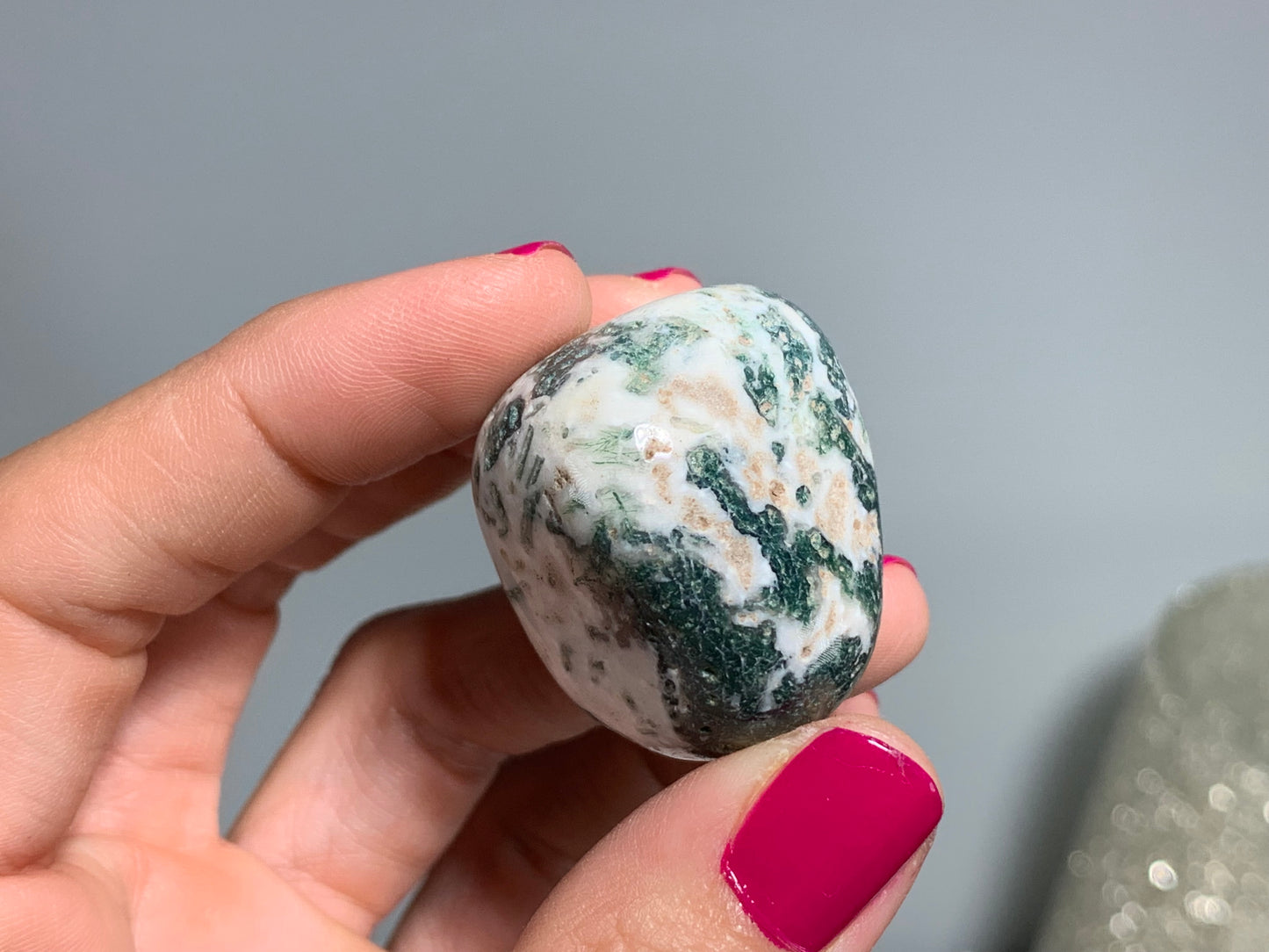 Tumbled Moss Agate Extra Large