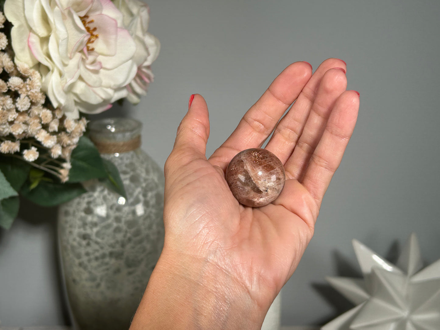 Confetti Sunstone Sphere (1.2", 30mm)