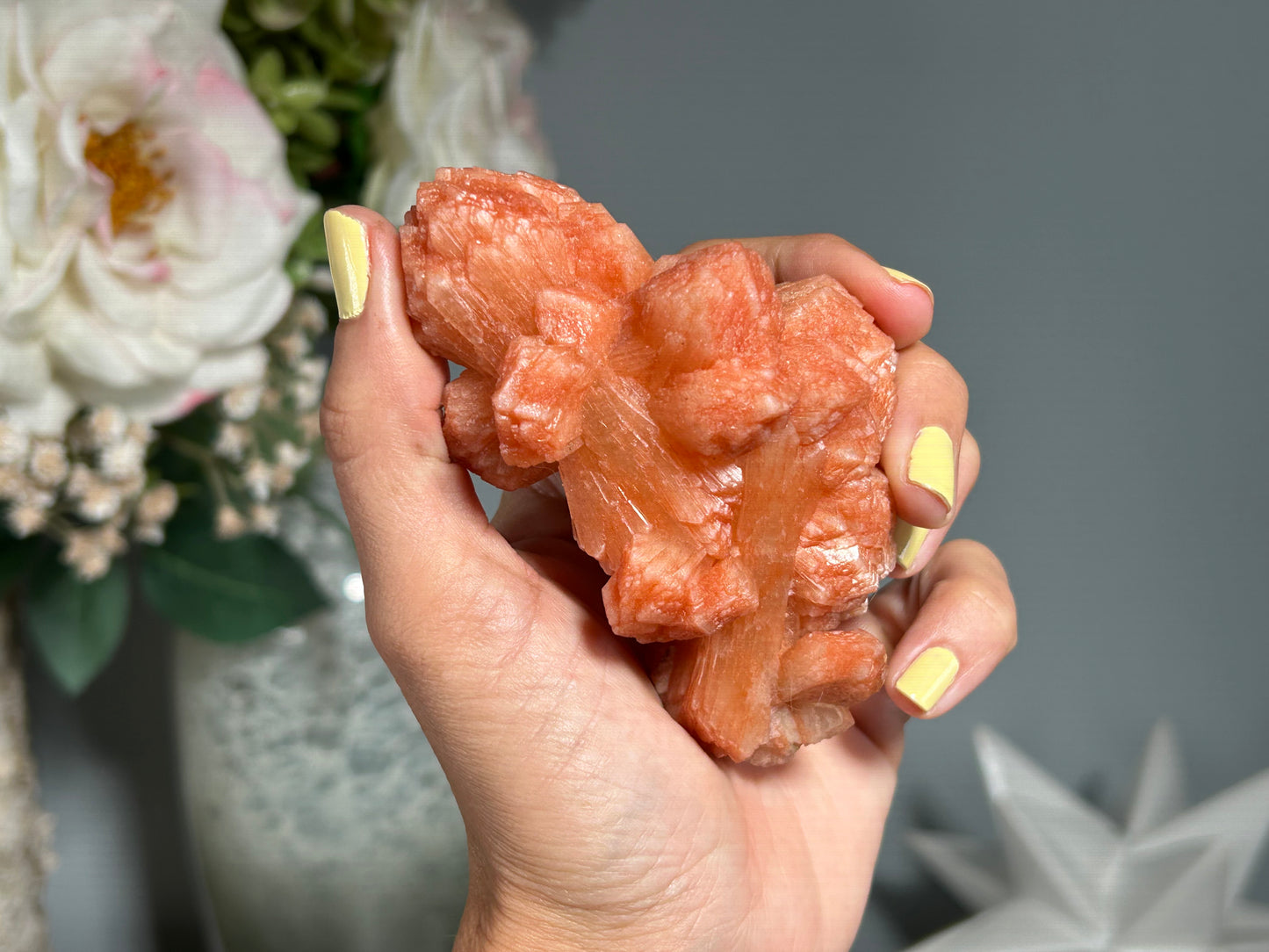 Red Stilbite Cluster (3.75", 95mm)