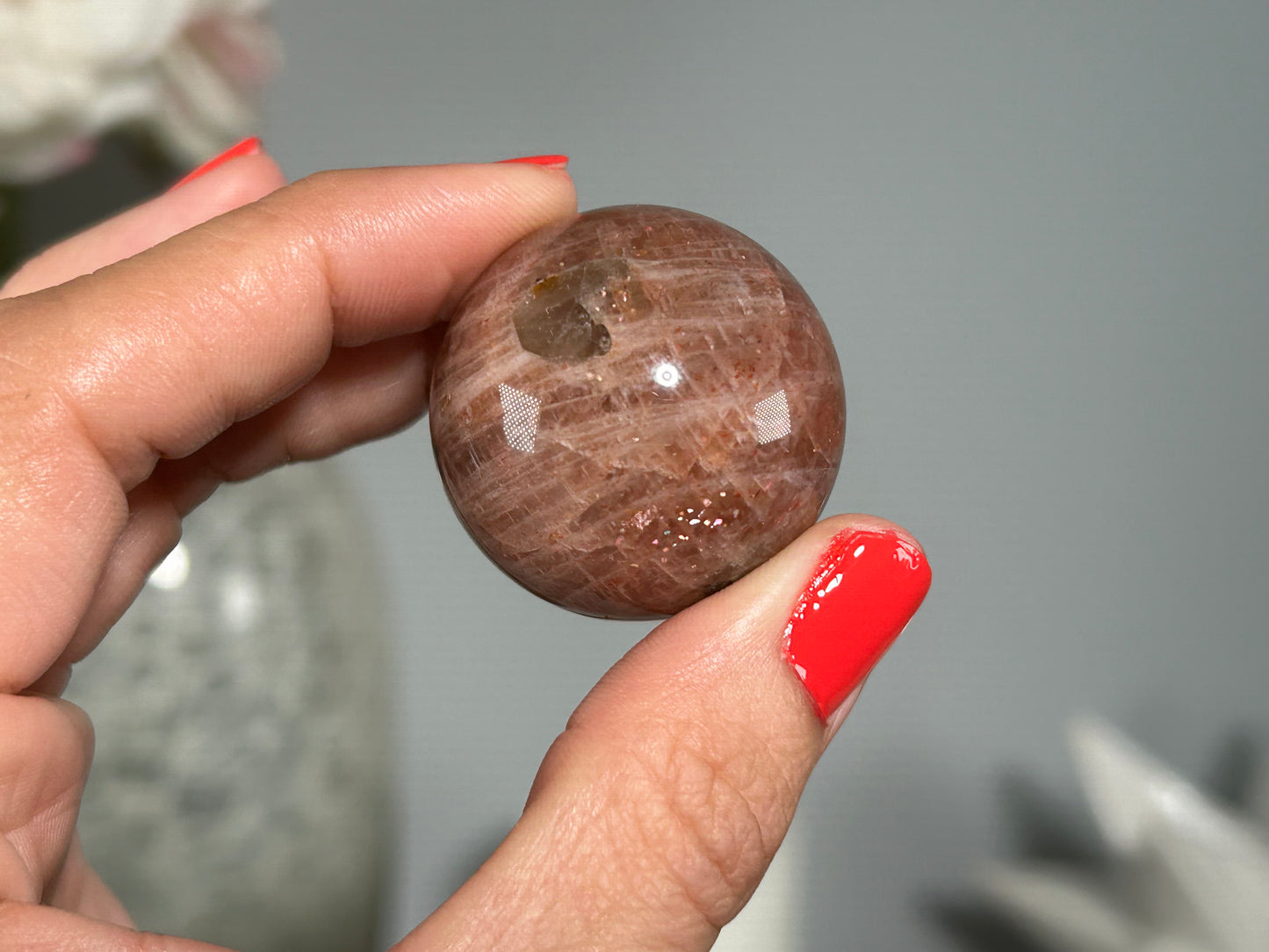 Confetti Sunstone Sphere (1.25", 32mm)