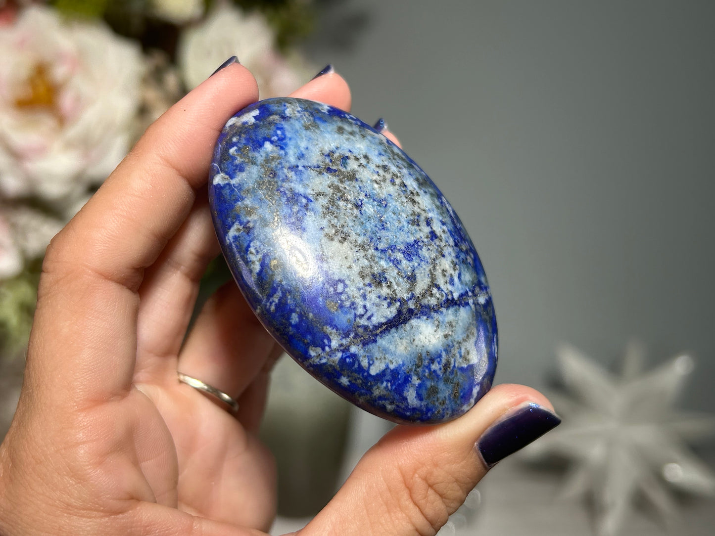 Lapis Lazuli Palm Stone (2.6", 67mm)