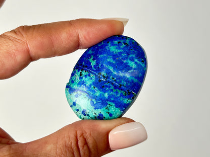 Azurite Chrysocolla Palm Stone #27