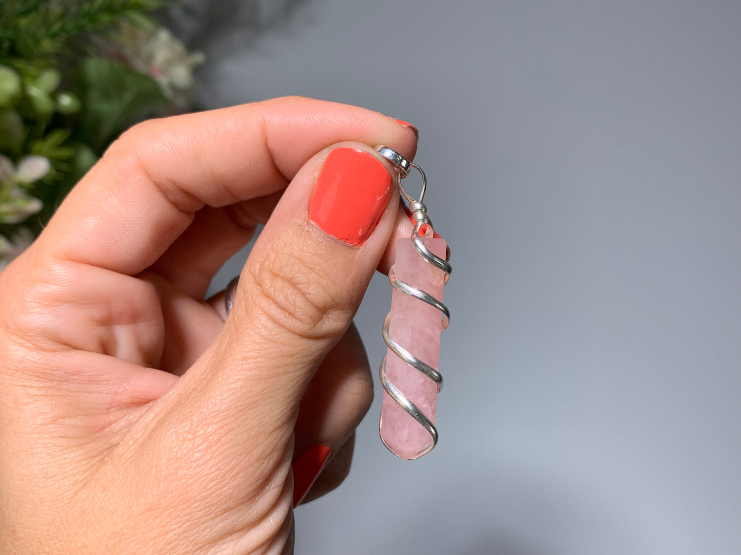 Bulk Rose Quartz Pendant (10pc)