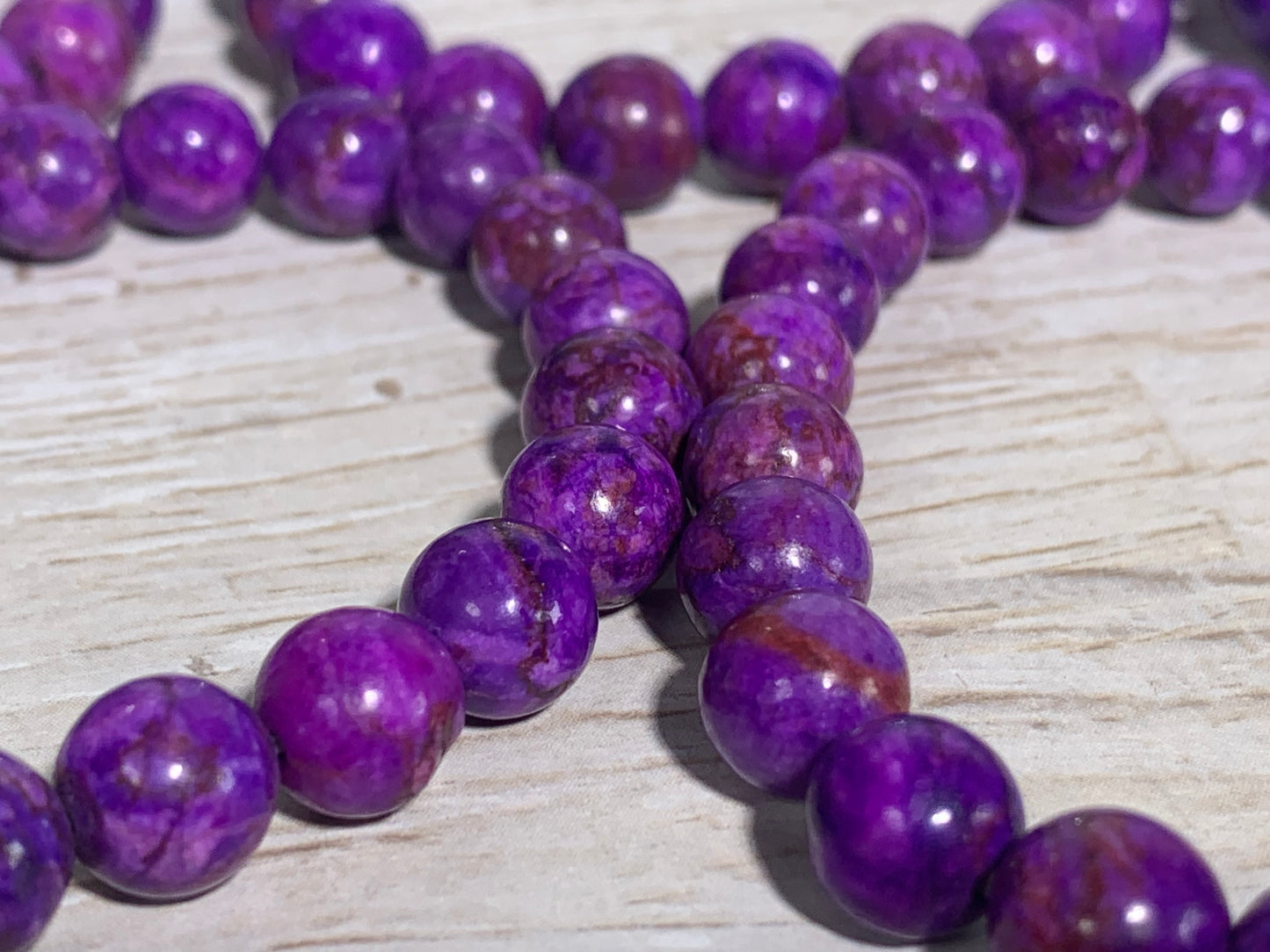 8mm Dyed Charoite Bracelet