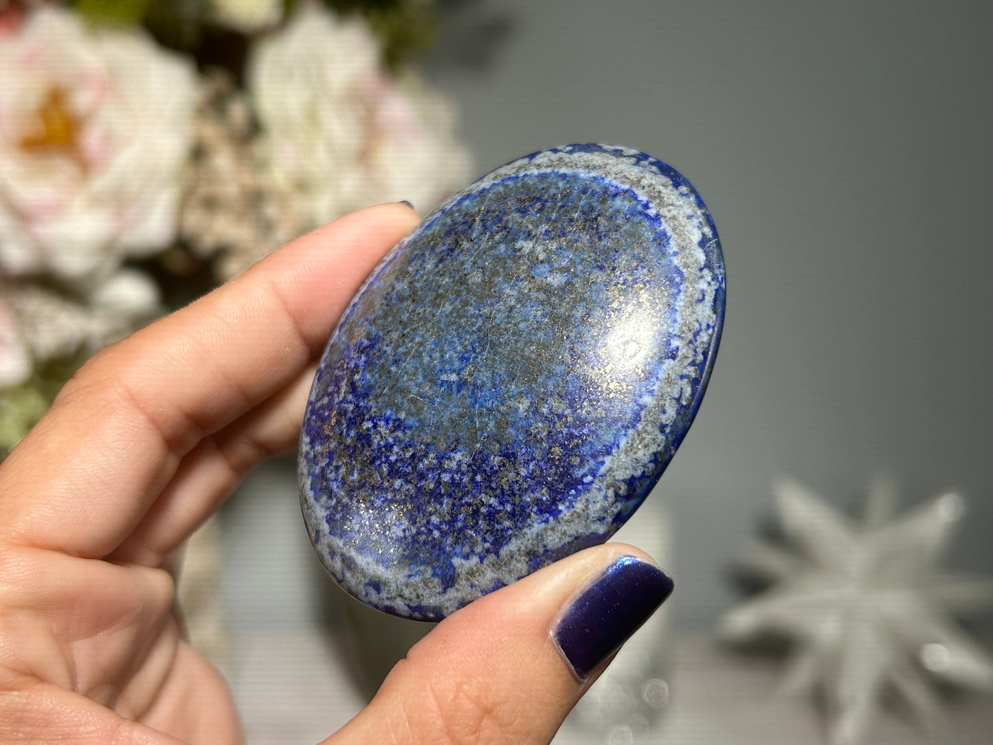 Lapis Lazuli Palm Stone (2.6", 67mm)