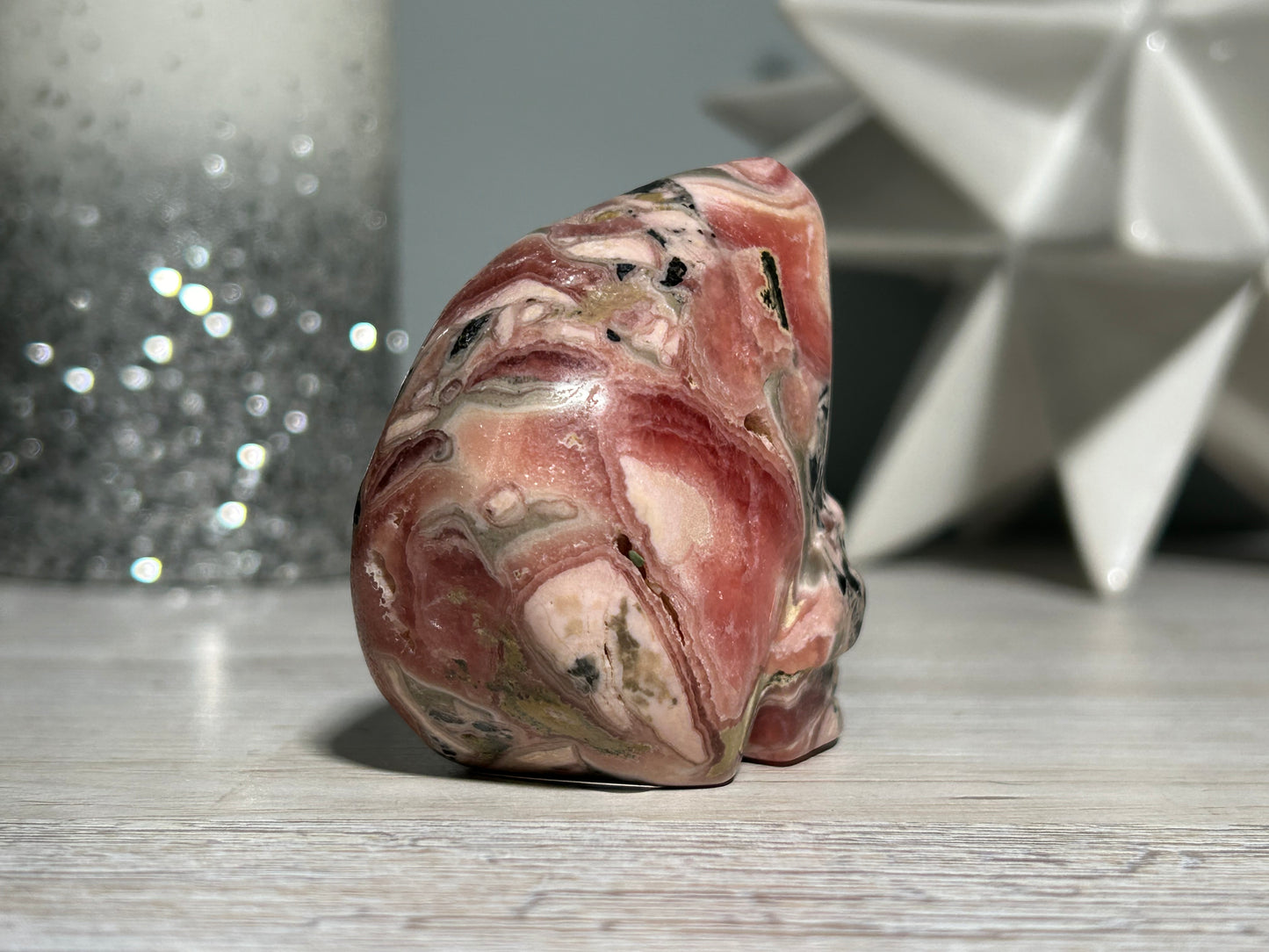 Rhodochrosite Skull (2.25", 58mm)