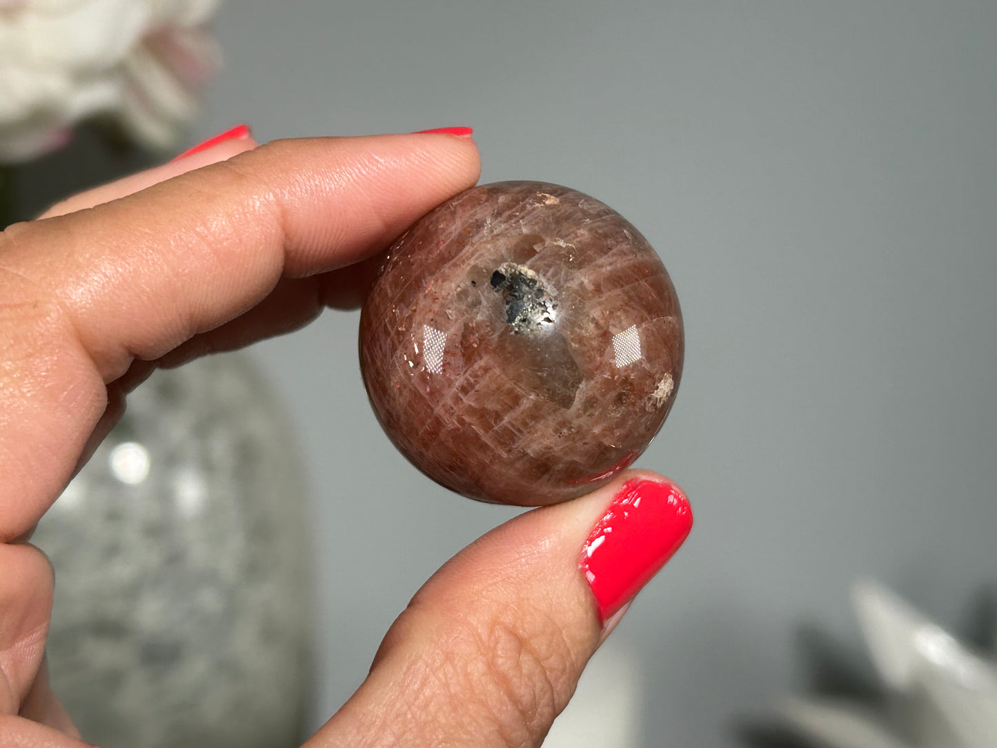 Confetti Sunstone Sphere (1.25", 32mm)