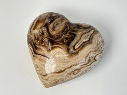 Coffee Calcite Heart (4.3", 110mm)