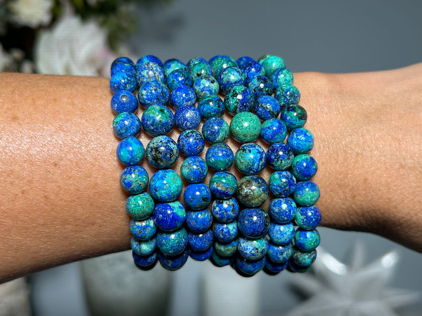 8mm Azurite Malachite Bracelet