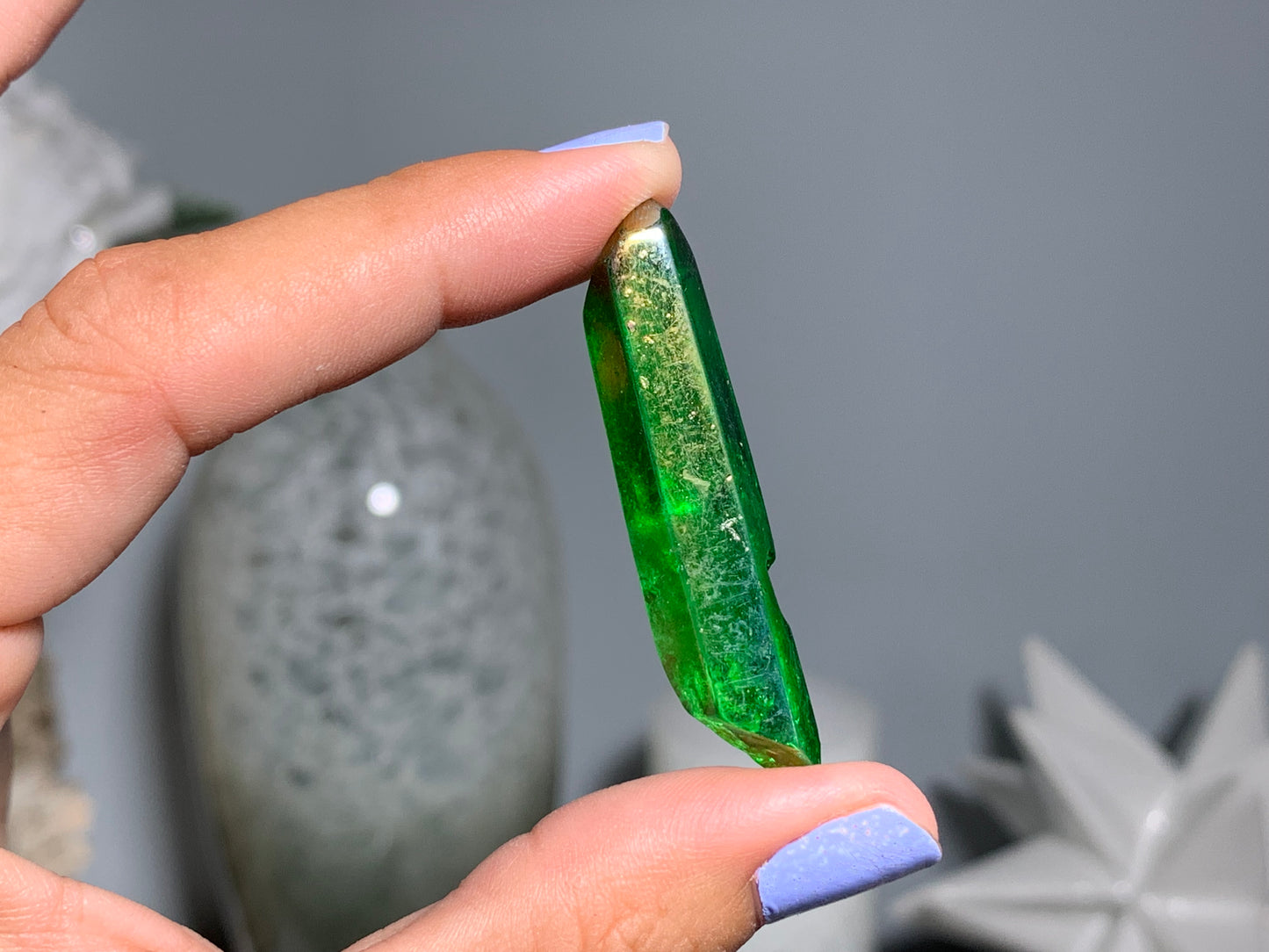 Green Aura Quartz Point