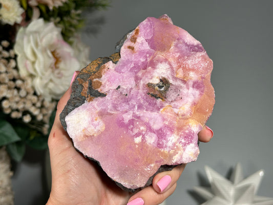 Natural Pink Aragonite (5.2", 132mm)