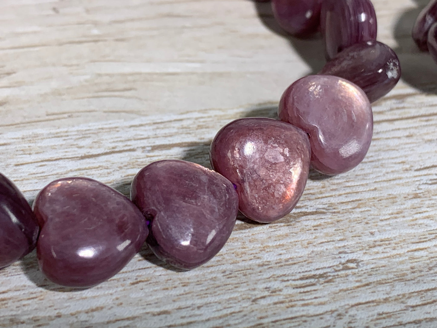 Gemmy Lepidolite Heart Bracelet