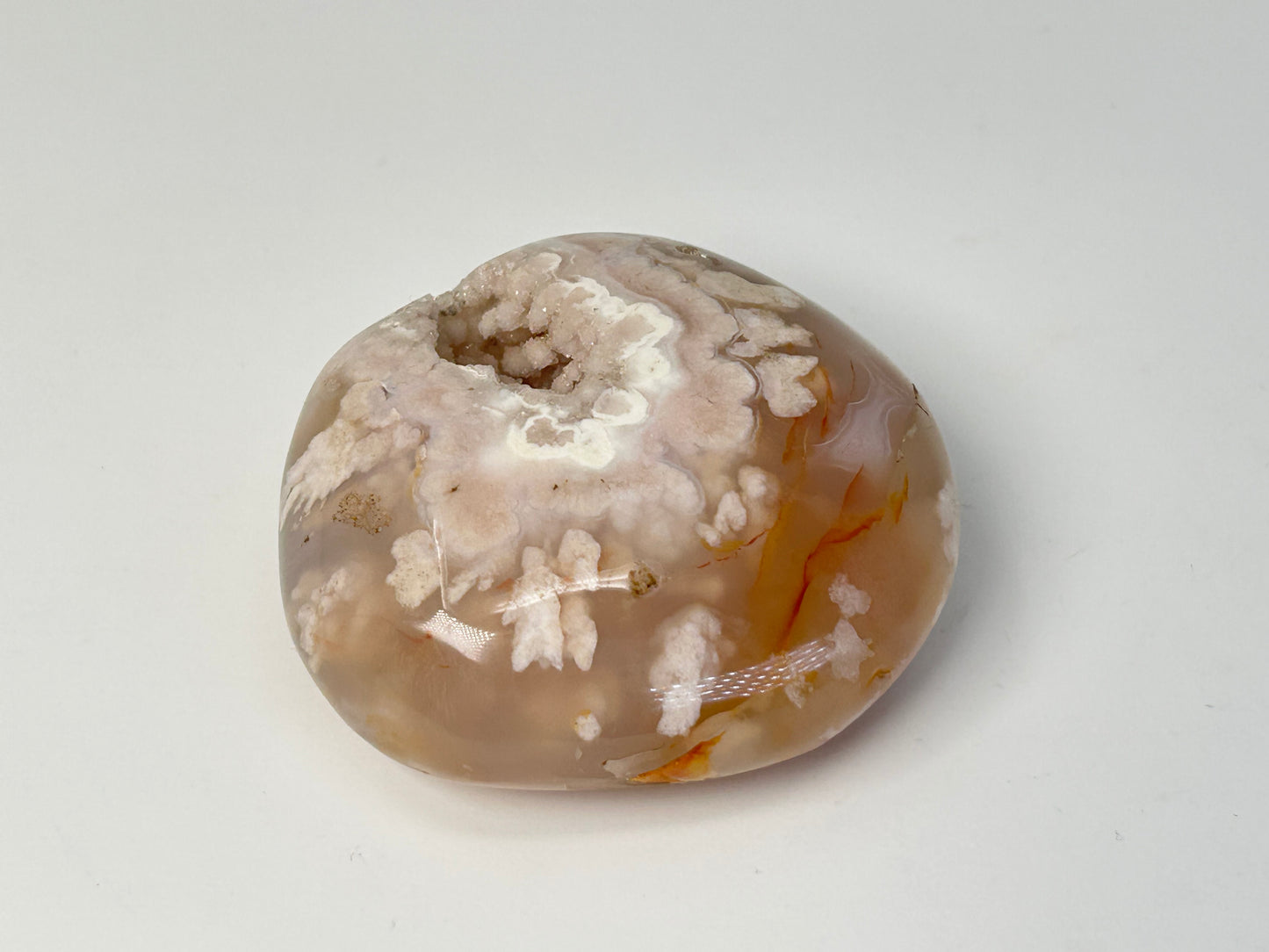Flower Agate Palm Stone (2.4", 61mm)