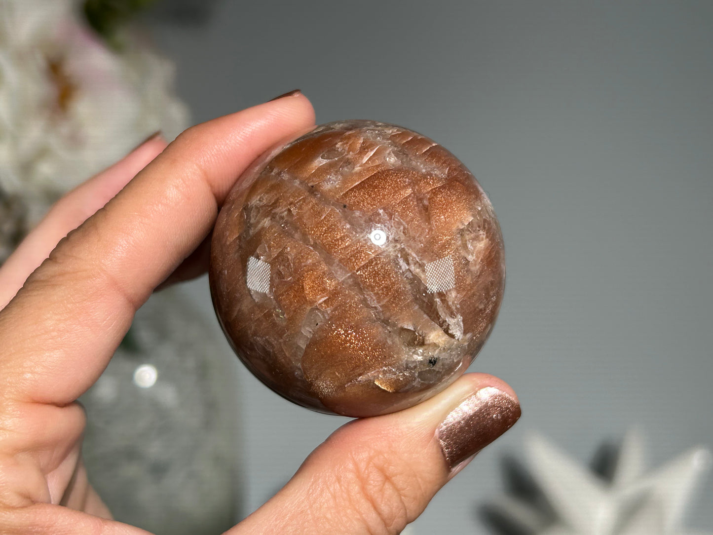 Confetti Sunstone Sphere ( 1.8", 47mm)