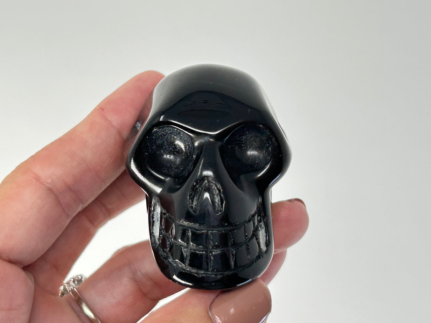 Black Obsidian Skull (2.2", 56mm)