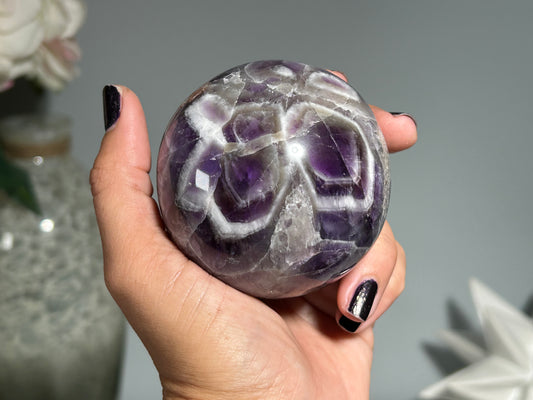 Chevron Amethyst Sphere (2.7", 68mm)