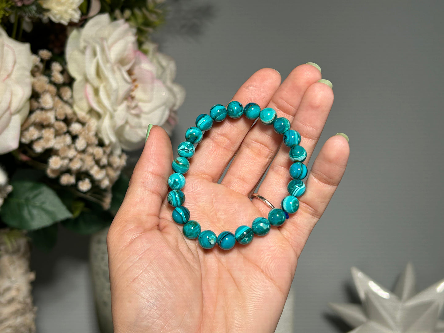 8mm Chrysocolla Bracelet