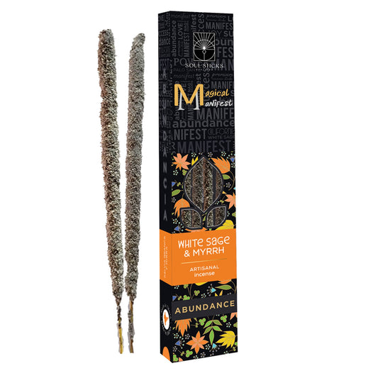 Magical Manifest Incense Sticks | Abundance- White Sage & Myrrh