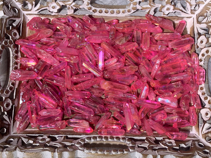 Pink Aura Quartz gemstone high vibration meditation crystal
