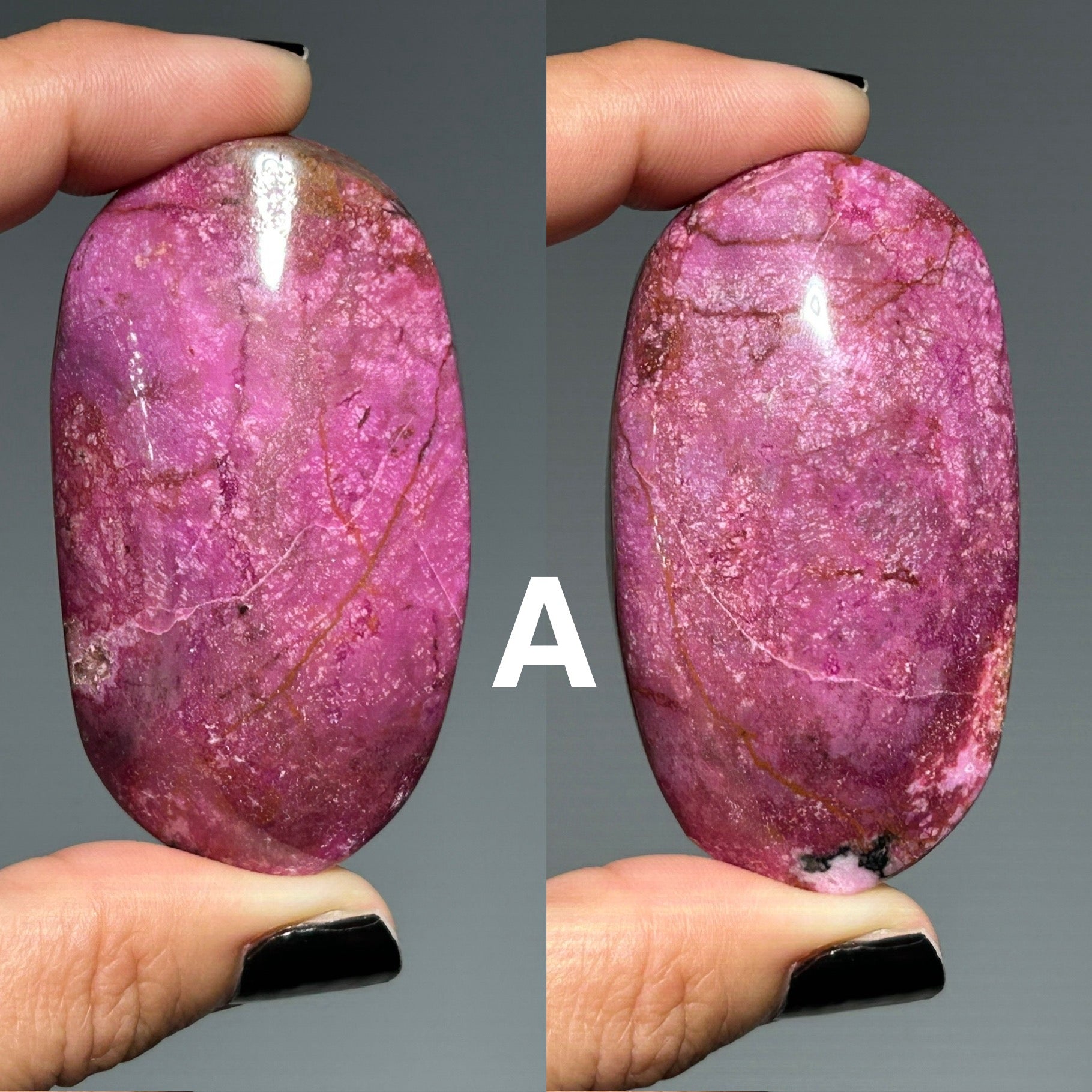 Pink Cobalto Calcite palm stone heart chakra healing crystal Reiki charged