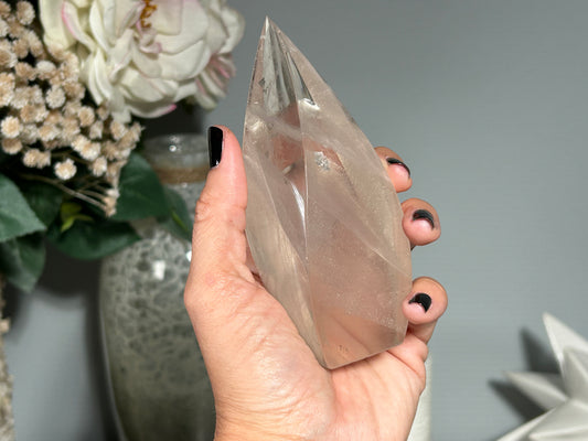 Smoky Quartz flame crystal grounding protection stone Reiki charged by Strong Healer