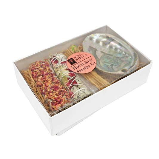 Red Floral Sage Gift Set | Cleansing, Love & Renewal